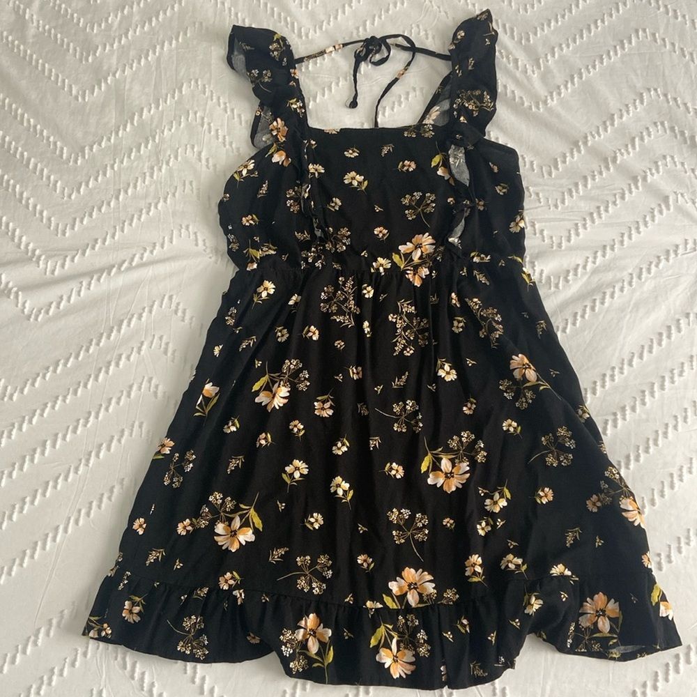 NWOT | Wild Fable Black Floral Mini Dress